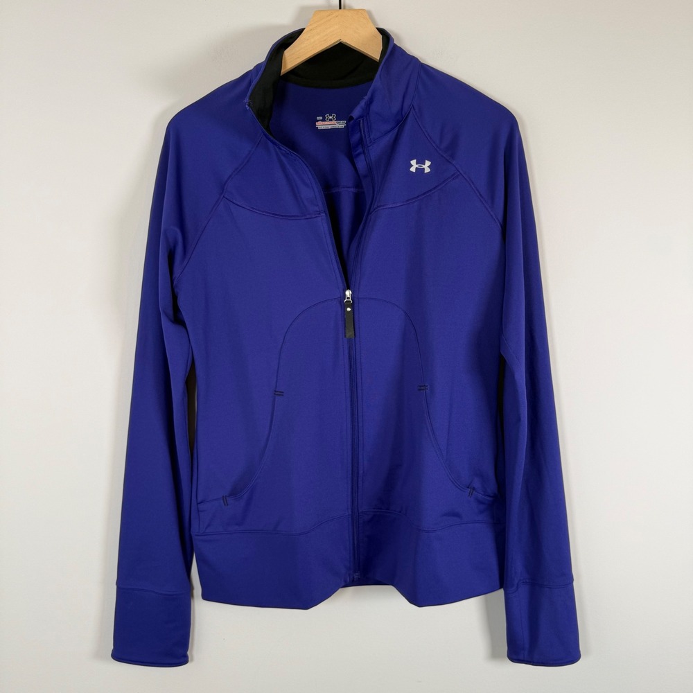 Under Armour AllSeasonGear Purple Full Zip Up Athletic Jacket Sporty Medium